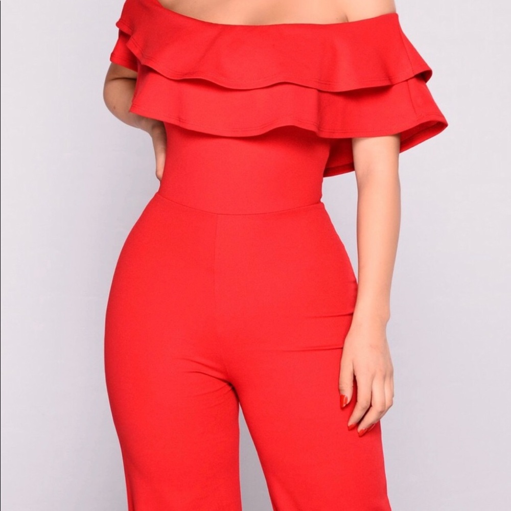 Red jumpsuit